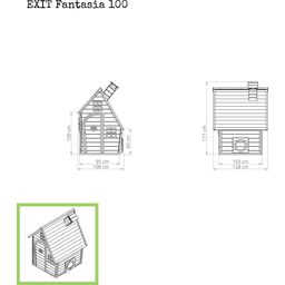 EXIT Toys Drewniany domek ogrodowy Fantasia 100 - Natural