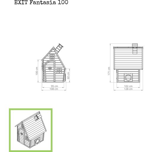 EXIT Toys Drvena kućica za igranje Fantasia 100 - Natural