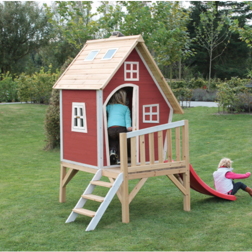 EXIT Toys Дървена къща за деца Fantasia 300 - Red