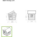 EXIT Toys Drvena kućica za igranje Crooky 100 - sivo-bež