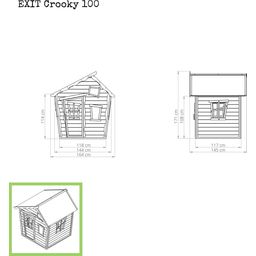 EXIT Toys Crooky 100 Wooden Playhouse - Grey-Beige