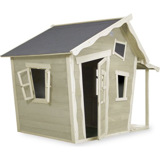 EXIT Toys Crooky 150 Wooden Playhouse - Grey-Beige
