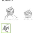 EXIT Toys Drewniany domek ogrodowy Crooky 300 - szaro-beżowy