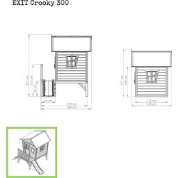 EXIT Toys Дървена къща за деца Crooky 300 - Grey-Beige
