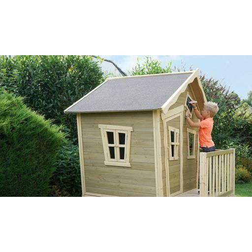 EXIT Toys Crooky 300 Wooden Playhouse - Grey-Beige