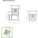 EXIT Toys Дървена къща за деца Crooky 500 - Grey-Beige
