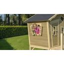 EXIT Toys Crooky 500 Wooden Playhouse - Grey-Beige