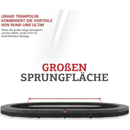 Trambulin - Grand Favorit InGround 345 x 520 cm - Fekete
